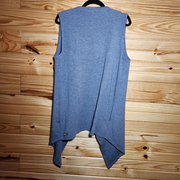 Matilda Jane | Count It Out Vest Grey Waterfall Cardigan w/ Pockets Women's L - Picture 2 of 12